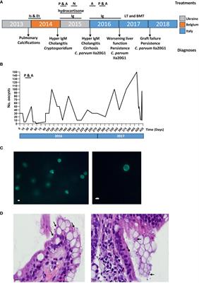 Case Report: The impact of severe cryptosporidiosis on the gut microbiota of a pediatric patient with CD40L immunodeficiency